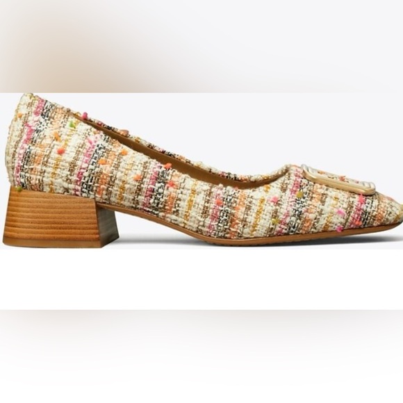 [Tory Burch] Multi Color Georgia Tweed Pump w/Block Heel Sz:8M - Picture 15 of 15